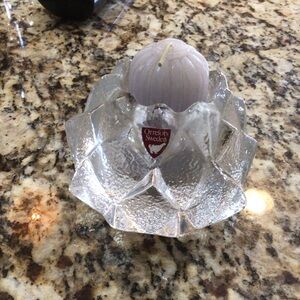 Orefors Crystal Candle Holder